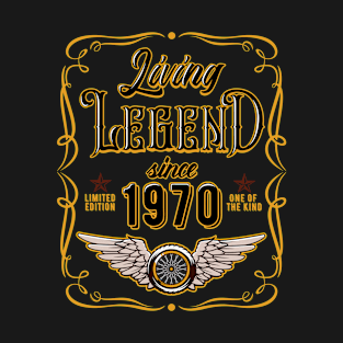 50th Birthday Gift For Men Women Living Legend Since 1970 T-Shirt