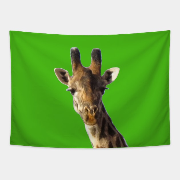 Giraffe Portrait Tapestry by ellenhenryart