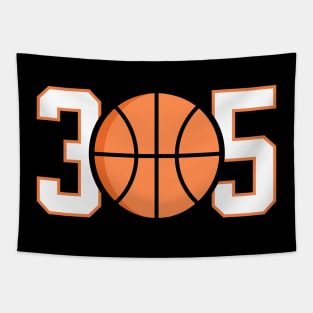 305 Miami Basketball Tapestry