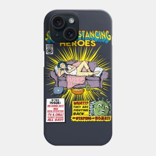 SOCIAL DISTANCING HEROES- WOMAN Phone Case