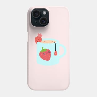 Kawaii strawberry milk tea Phone Case