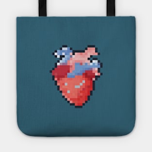 Anatomical Pixel Heart Tote