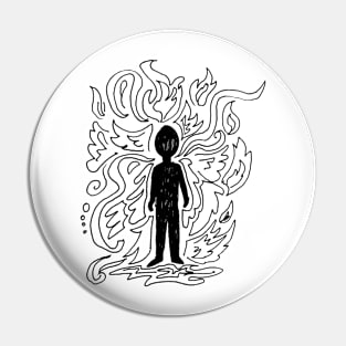SOUL FIRE (BLACK AND WHITE) Pin