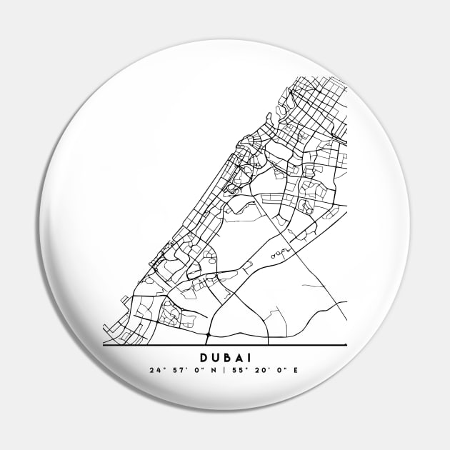 DUBAI UAE DESIGNER BLACK CITY STREET MAP ART Pin by deificusArt