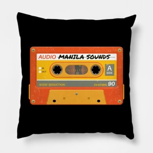 Manila Sounds Retro Cassette Tape Pop Art Pillow