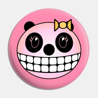 Girl Panda Face - Sherbert with Yellow Bow Pin