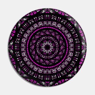 Digital Pink Mandala Pin