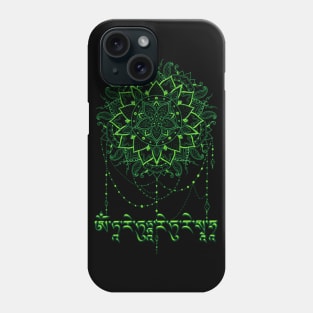 Green Tara Mantra Mandala Phone Case