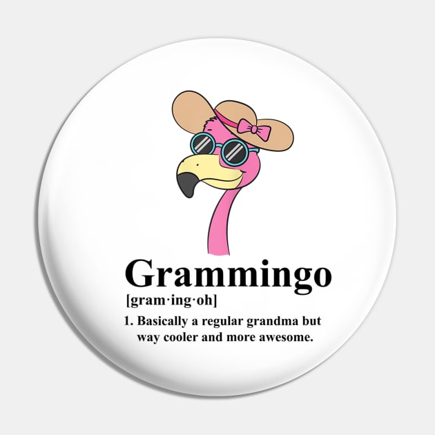 Womens Grammingo Regular Grandma But Way Cooler Awesome Flamingo Pin by KIMIKA