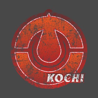 Kochi Japanese Prefecture Design Distressed T-Shirt