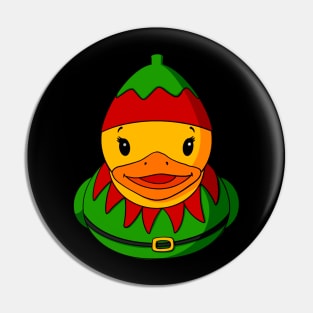 Christmas Elf Rubber Duck Pin