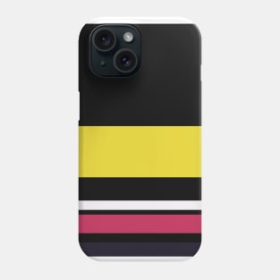 A gorgeous compound of Anti-Flash White, Dark, Smoky Black, Dingy Dungeon and Piss Yellow stripes. Phone Case