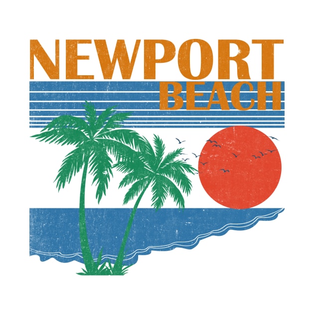 Newport Beach \\ Retro Vintage Design by KianOlsen Art