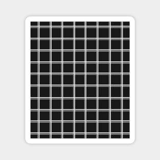 Black with Grey Squares Grid Magnet