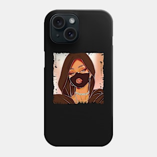 Badass Diva Masked Makeup Glossy Sparkle Phone Case