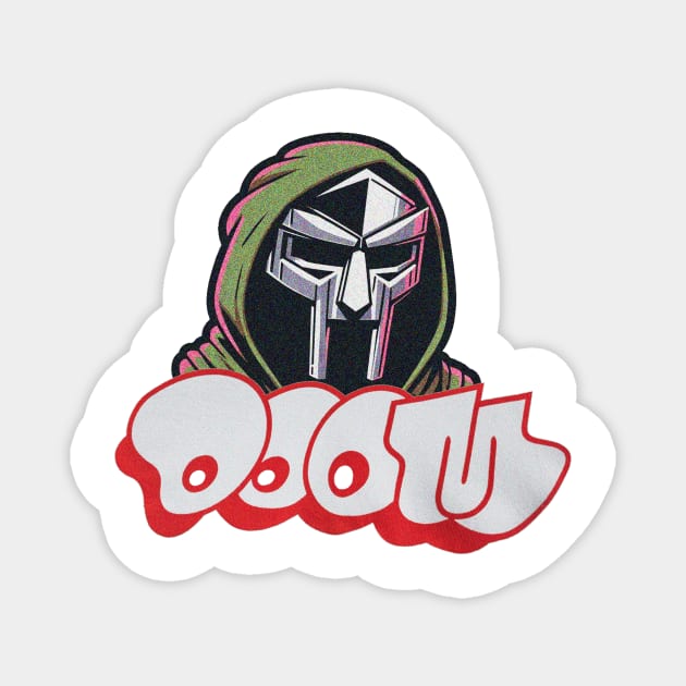 MF DOOM Mask and Logo Magnet by ManyMelany