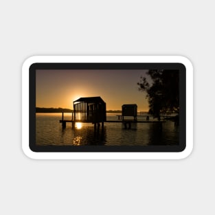 Boathouse in Silhouette Magnet