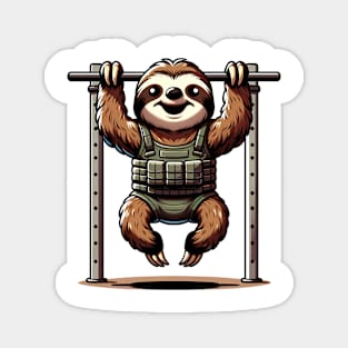 Sloth Slow Pull-Up Champ: Hang in There Magnet