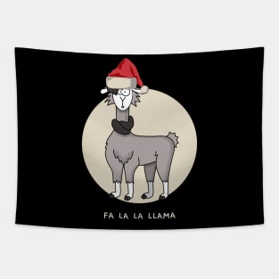 Fa la la llama funny christmas llama design Tapestry