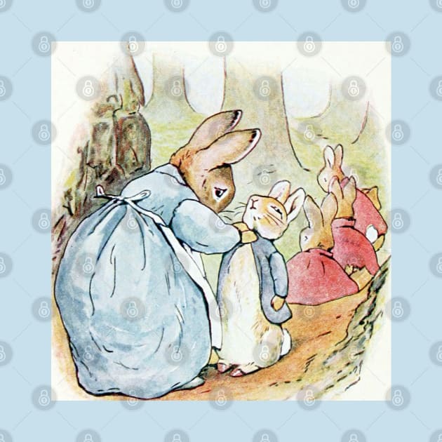 Mrs. Rabbit Tells Peter to Behave - Beatrix Potter by forgottenbeauty