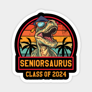 Class of 2024 Senior Gifts Funny Seniorsaurus Seniors 2024 Magnet