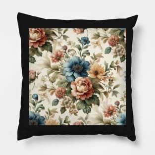 Vintage Flower Pattern Pillow