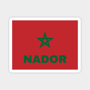 Nador City in Moroccan Flag Magnet