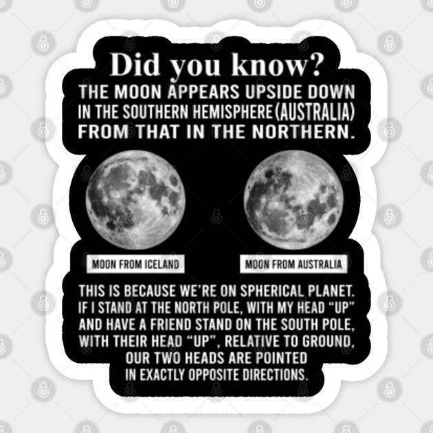The Moon Appears Upside Down Gift The Moon Appears Upside Down Gift Pegatina Teepublic Mx