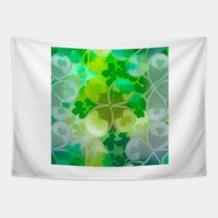 Saint Patrick's day shamrock abstract design Tapestry