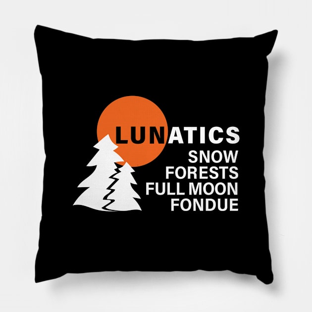 Lunatics Full Moon in the Snow Pillow by AntiqueImages