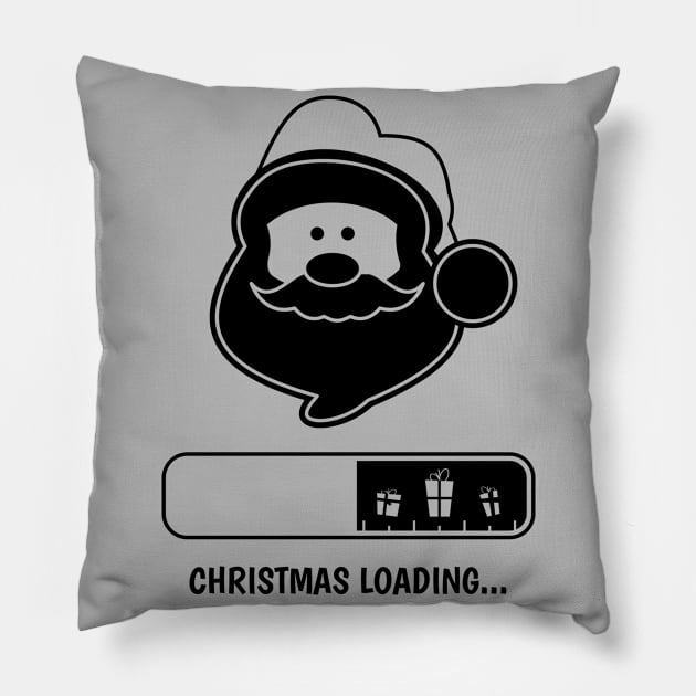 Christmas loading Pillow by Mande Art