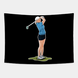 Women's golfer Tapestry