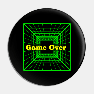 Game Over - t-shirts, apparels, shirts, mugs, notebooks, stickers, cases Pin