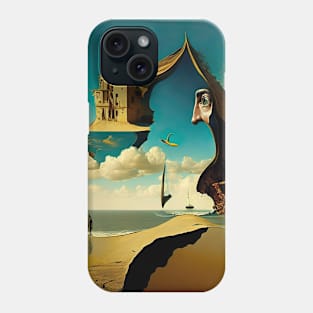 [AI Art] Distant escape, inspired by the works of a surrealist master Phone Case