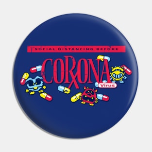 Corona Virus Retro Video Game Pin