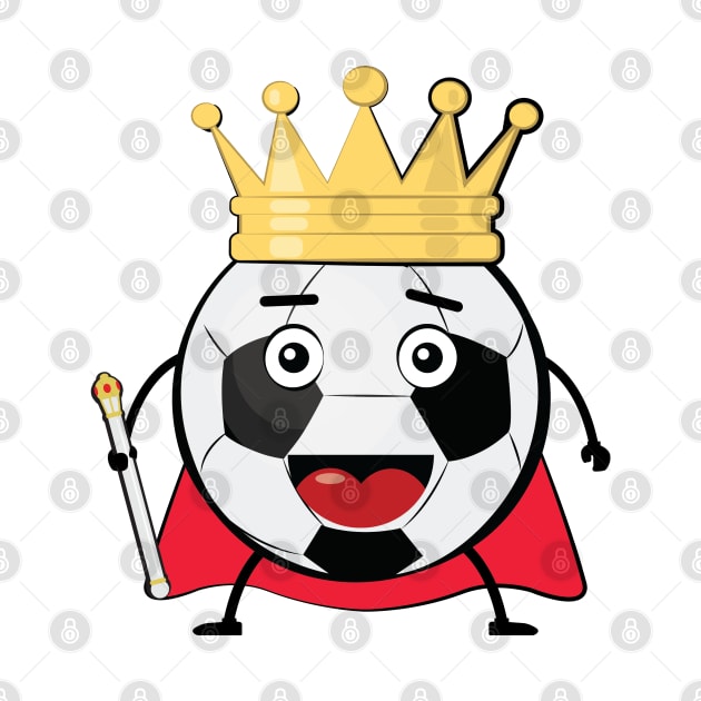 Football Sport King - Funny Ball Character Illustration by DesignWood-Sport