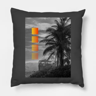 Beach with palms landscape Pillow