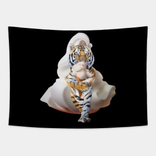 Tiger Tigers Eating Ice Cream, Funny Cute Tapestry