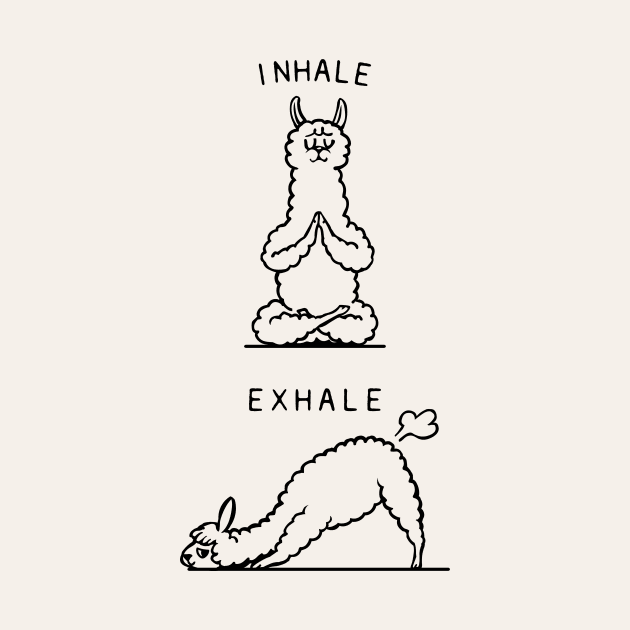 Inhale Exhale Llama by huebucket