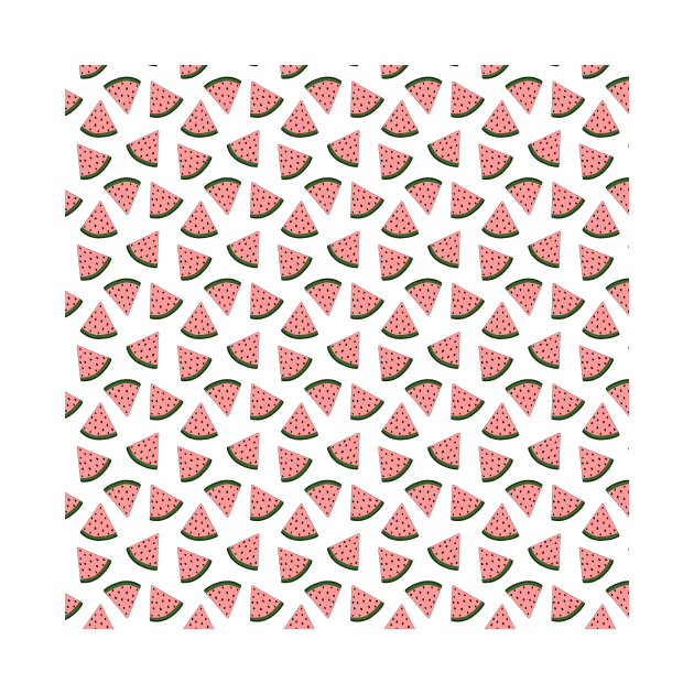 Cute watermelon hand drawn pattern by bigmomentsdesign