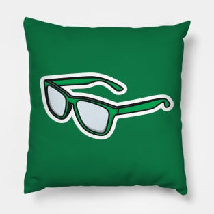 Fashion Summer Sunglasses Sticker vector illustration. Summer and fashion objects icon concept. Summer shiny sunglasses sticker design logo with shadow. Pillow