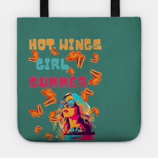 Hot Wings Girl Summer, Hot Girl Summer, Funny Print Tote