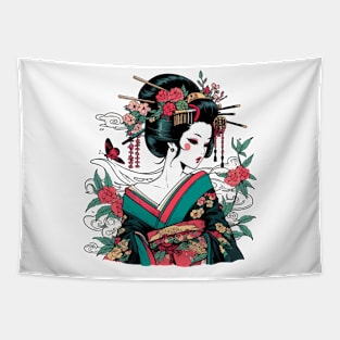 Geisha Girl Japan Tapestry