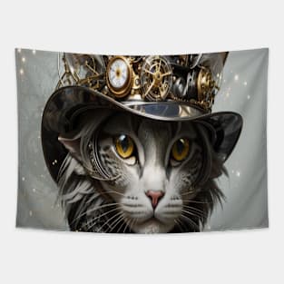 Steampunk Cat No.1 Tapestry