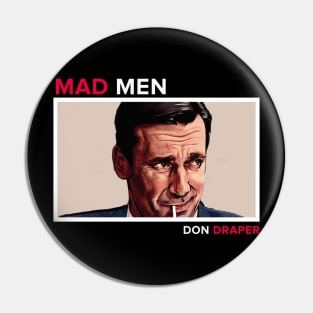 Don Draper Smoking Face Pin