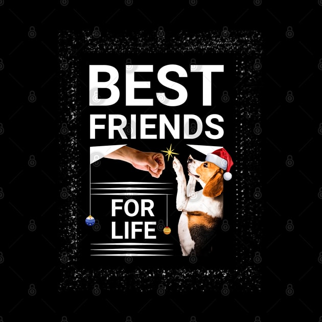 Beagle Dog Best Friends for Life Christmas by Xpert Apparel