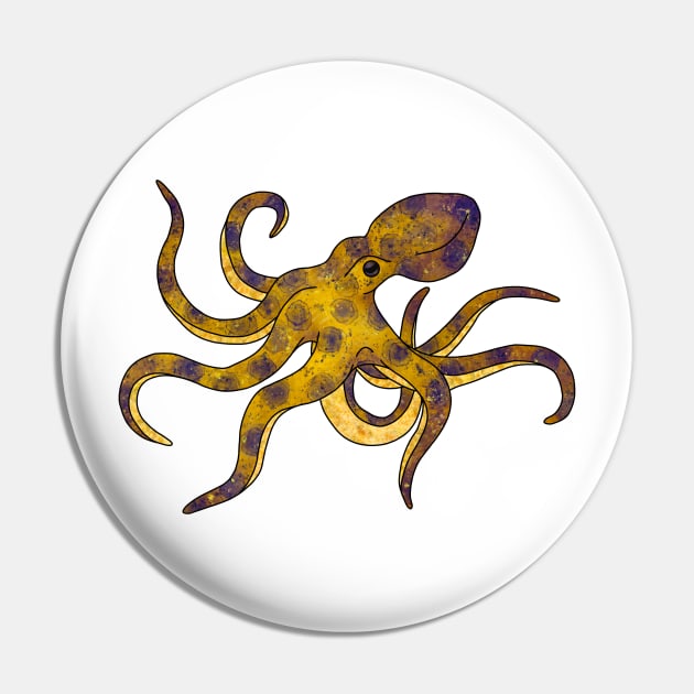 Blue ringed octopus Pin by LeighsDesigns