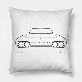 Reliant Scimitar GTE SE5 1970s British classic car outline black Pillow