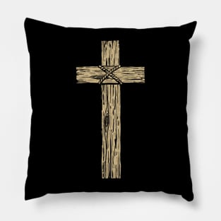 Wooden cross Pillow