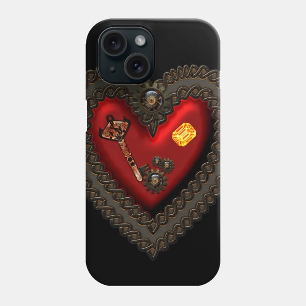 Awesome celtic steampunk heart Phone Case by Nicky2342